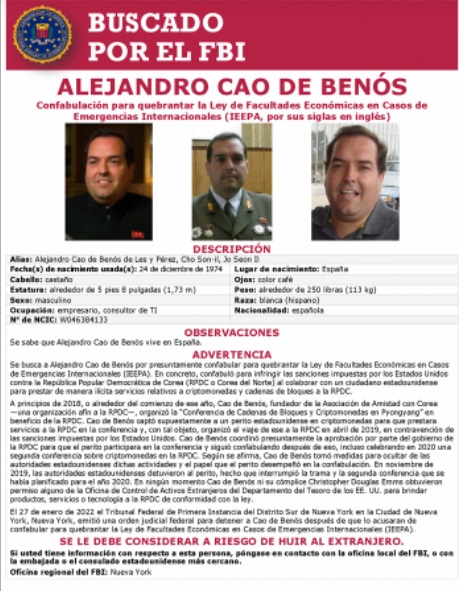 FBI busca a Alejandro Cao de Benós: un comunista español vinculado al gobierno de Corea del Norte