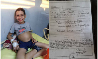 El pequeño Gabriel Alonso Merino necesita dos medicamentos desabastecidos en la Isla para cumplir con su tratamiento de quimioterapia