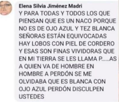 Comentario de la supuesta abuela de Nodal. (Facebook)