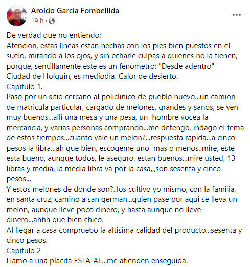 Periodista oficialista se queja de altos precios en el mercado estatal cubano