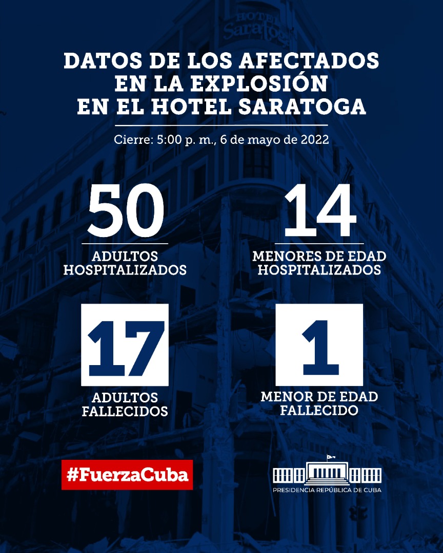 Un niño y una embarazada entre los 18 muertos por la explosión en el hotel Saratoga