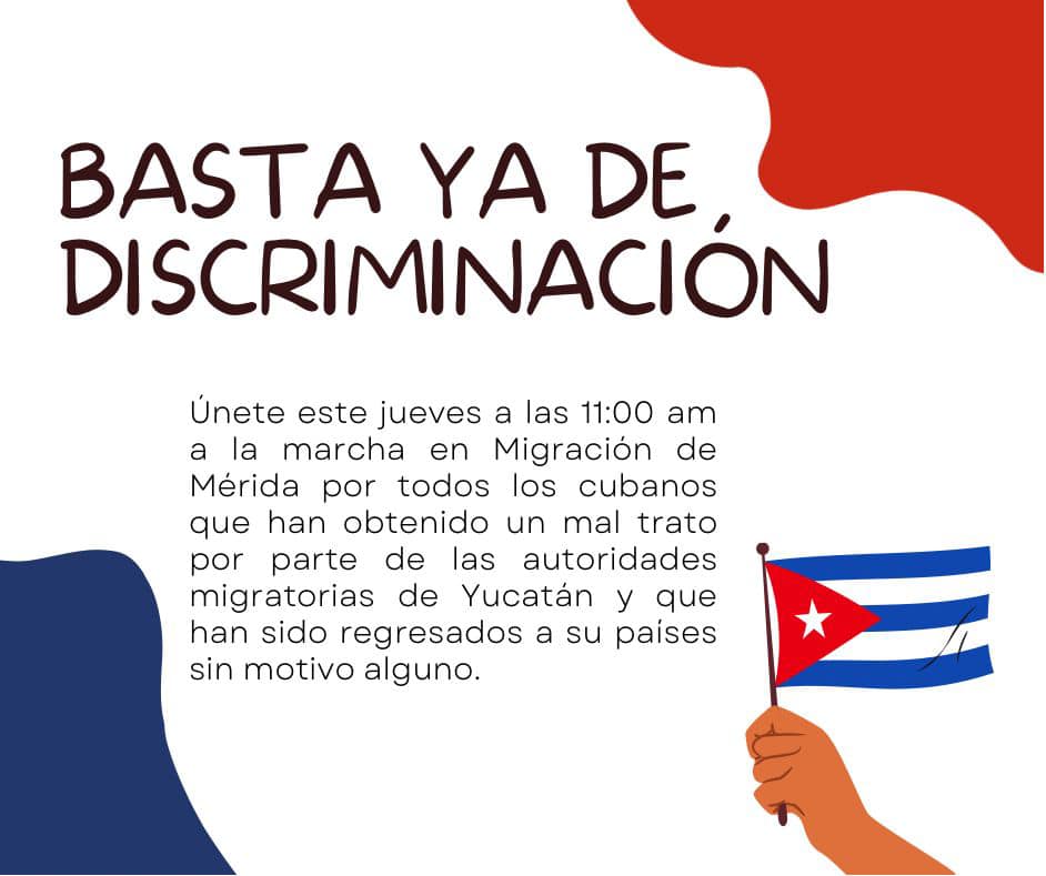 Cubanos en Mérida convocan a manifestación contra la deportación de sus coterráneos con visa
