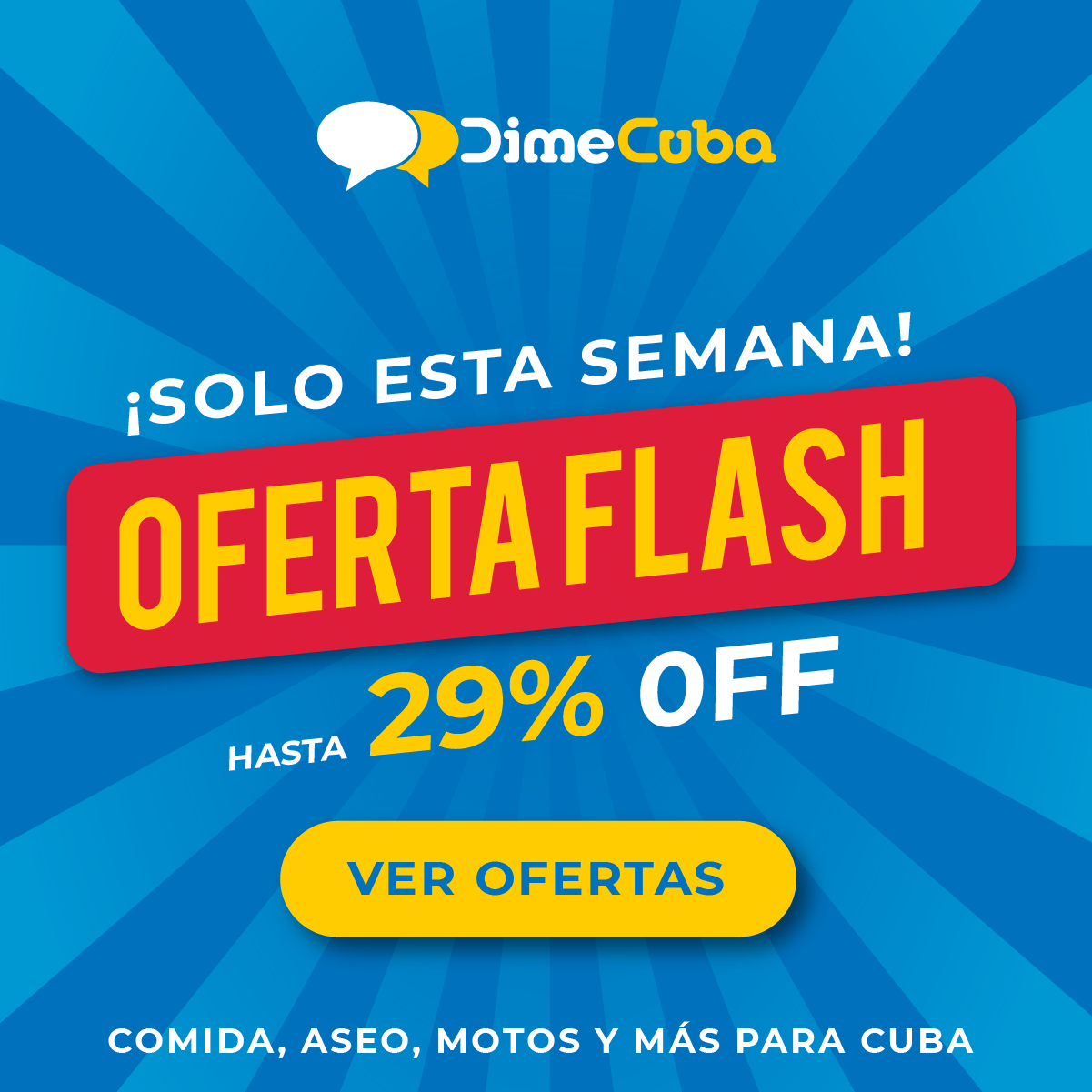 “Flash” el nuevo departamento de la tienda virtual de DimeCuba con precios rebajados