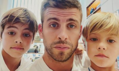 Gerard Pique y sus hijos