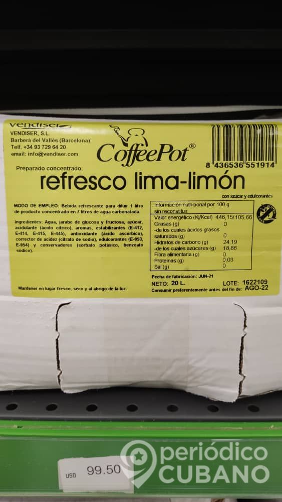 Régimen vende bolsas de refresco por casi 100 dólares en las tiendas en MLC (7)