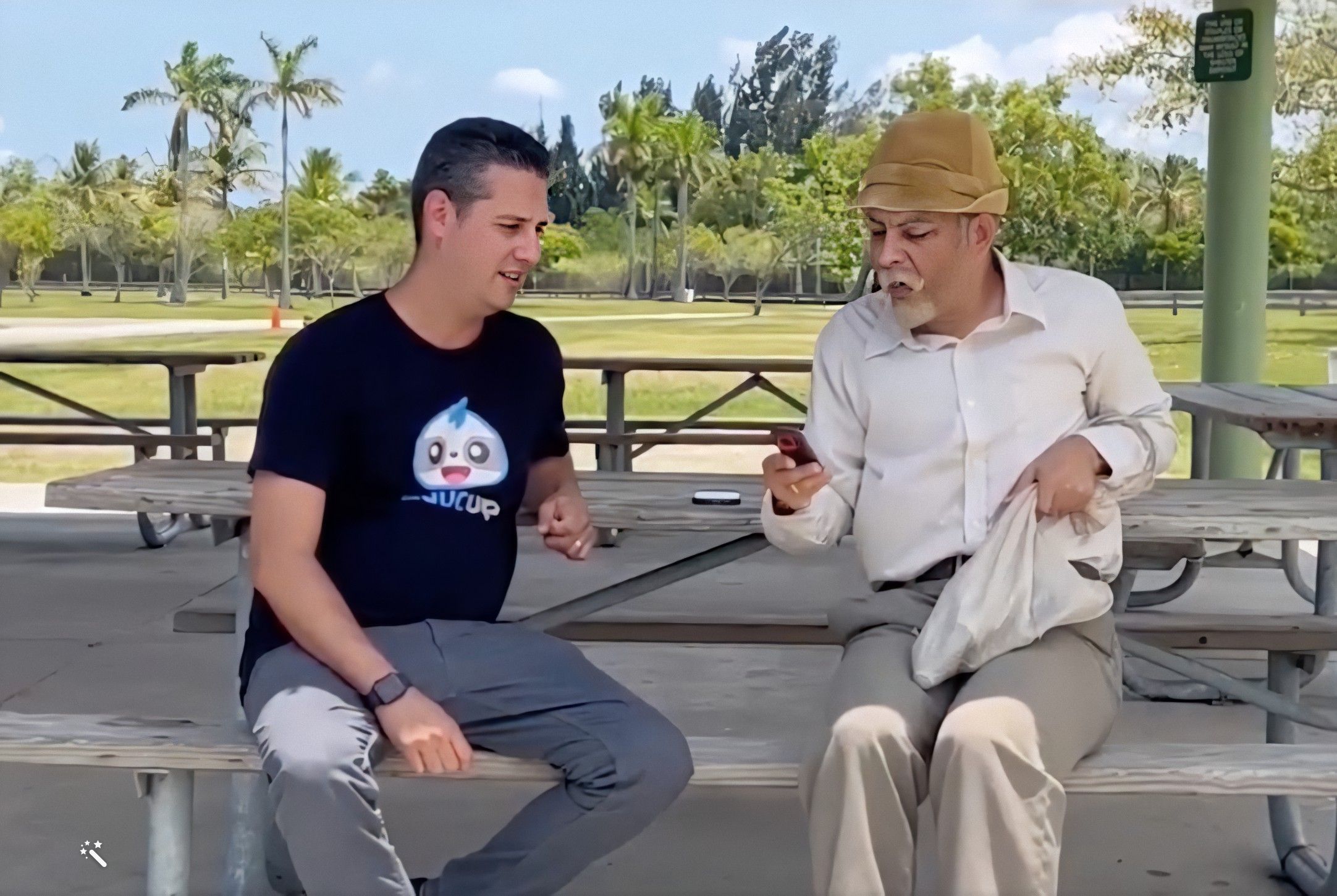 Luis Silva 'Pánfilo' se reúne con el matemático Récord Guinness, Yusnier Viera