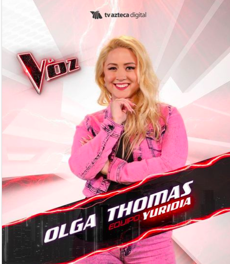 Olga Thomas Olga Thomas esposa del actor Mijail Mulkay fue elegió para integrar el equipo de Yuridia tras voltearse los 4 jueces. (Foto: Olga Thomas- Instagram)