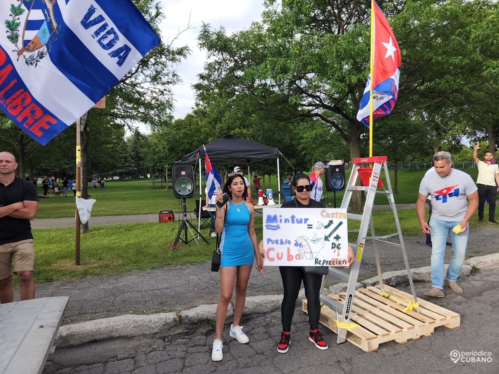 Cubanos libres en Canadá protestan contra un festival respaldado por el régimen castrista 2