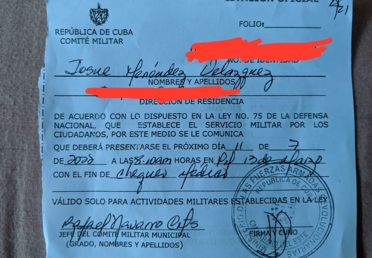 Madre opositora no permitirá que su hijo será parte del servicio militar cubano