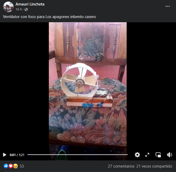 Ventilador para apagones