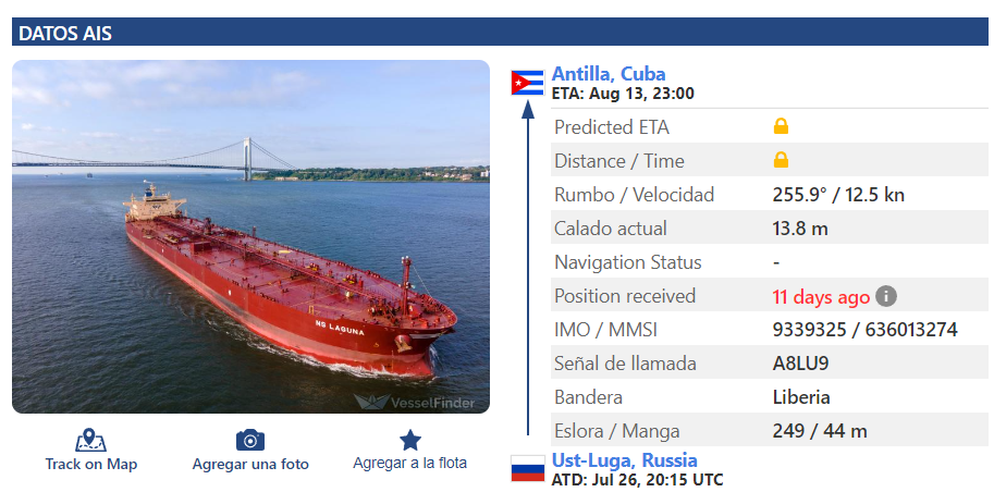 Cuba espera barco ruso con 700.000 barriles de petróleo después del siniestro en Matanzas