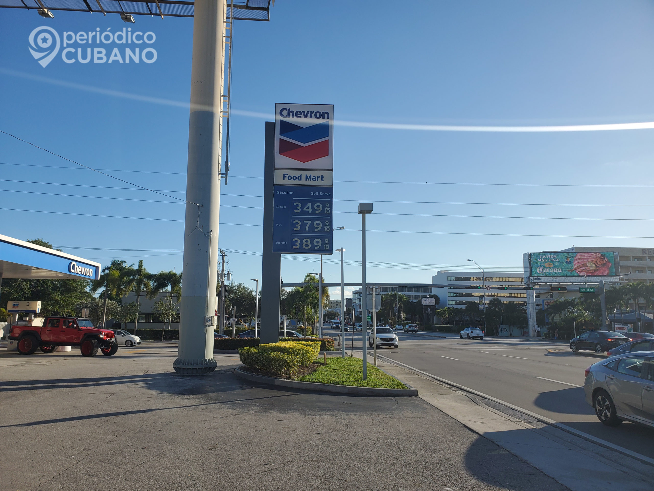 Florida galón de gasolina está por debajo de 4 dólares en el inicio de la semana