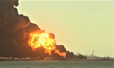 Impacto de un rayo provoca incendio en supertanquero de combustibles en Matanzas