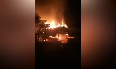 Incendio en centro recreativo militar en Pastorita, Matanzas