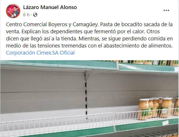 Tienda en MLC de La Habana vende pasta de bocadito fermentada