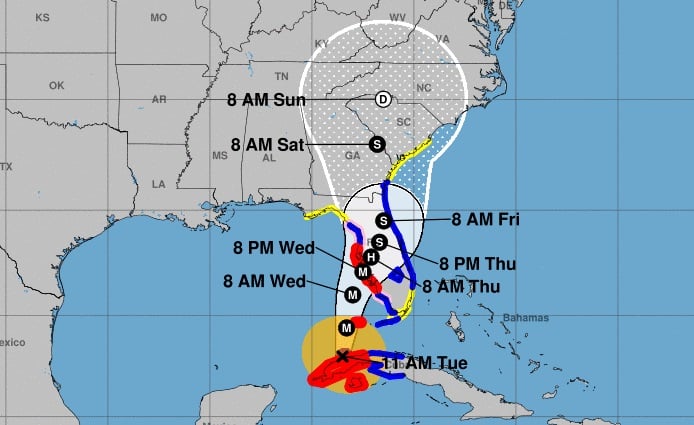 Alertan a residente del sur de Florida sobre posibles inundaciones a causa del huracán Ian