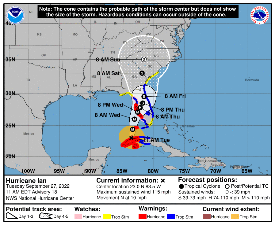Cierran las escuelas en Miami-Dade y Brodward ante la amenaza del huracán Ian