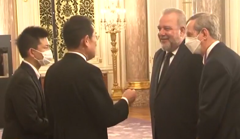 Marrero Cruz con cara de fiesta en el funeral de ex-primer ministro japonés Shinzo Abe