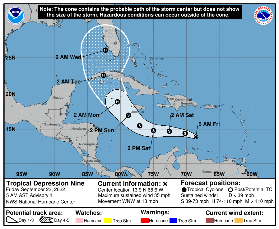 Pronostican afectación de un huracán para Cuba y la Florida