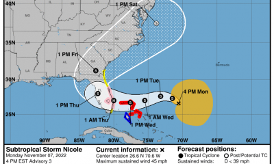 Florida bajo amenaza por la tormenta subtropical Nicole (2)