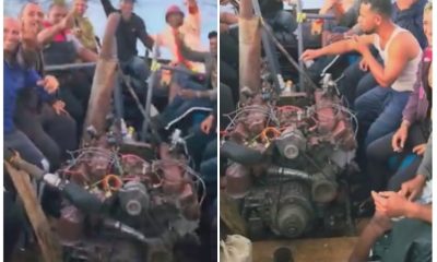 Balseros cubanos adaptan el motor de un camión ruso a su embarcación para llegar a EEUU