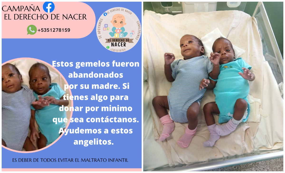 Campaña ‘El Derecho de Nacer’ pide donaciones para los gemelos abandonados en La Habana