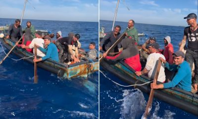 Pescadores ayudan a balseros cubanos