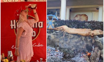 Tamara Marrero hermana de primer ministro de Cuba celebrando