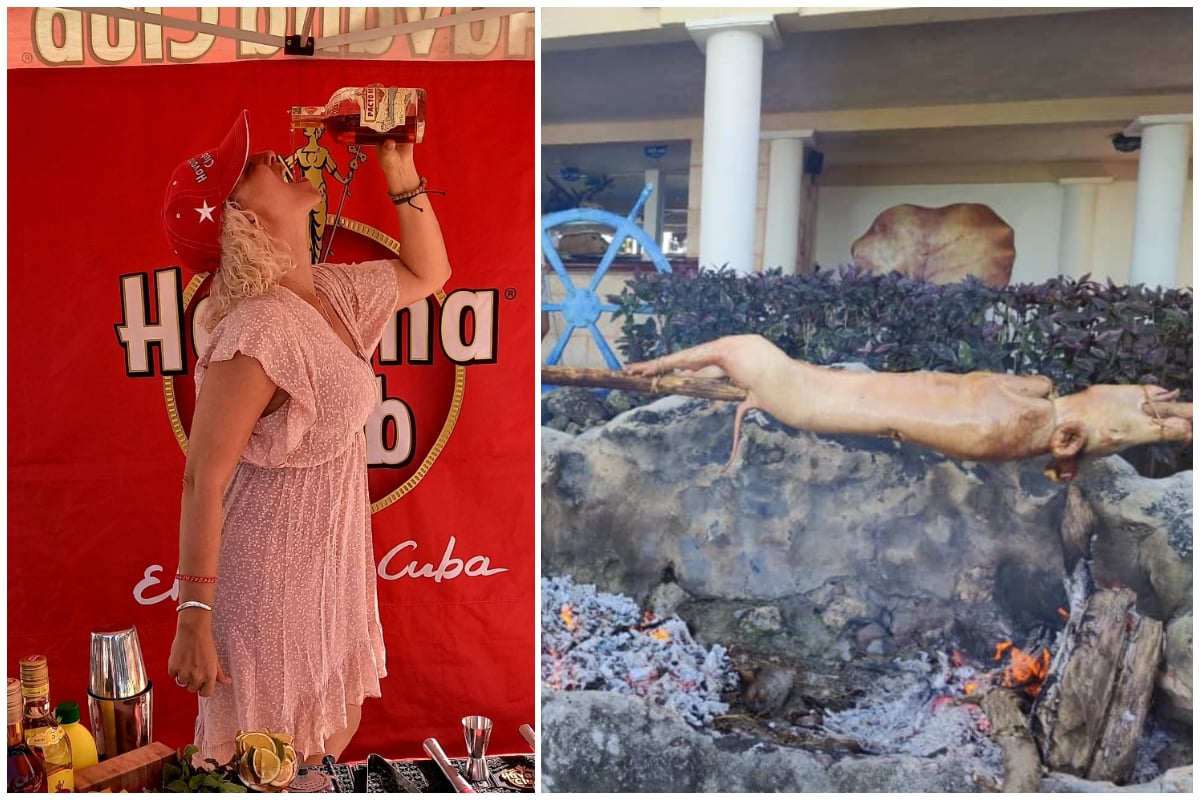 Tamara Marrero hermana de primer ministro de Cuba celebrando