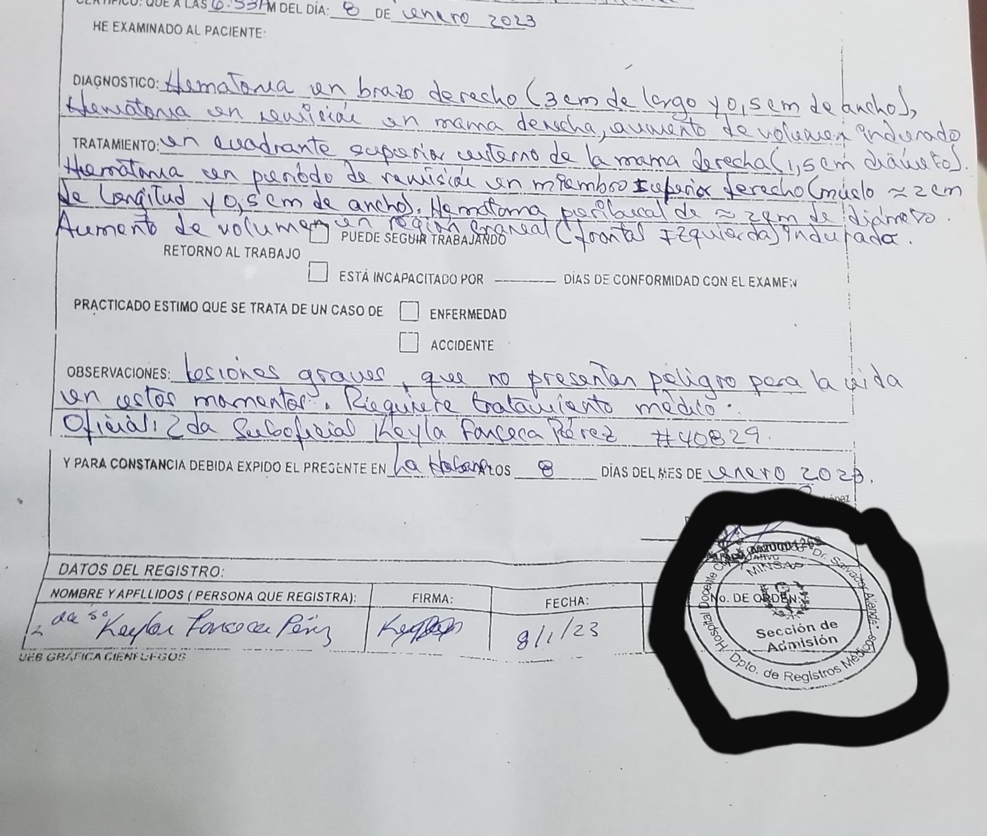Cubana agredida por miembro del PCC denuncia pésima atención en Medicinal Legal