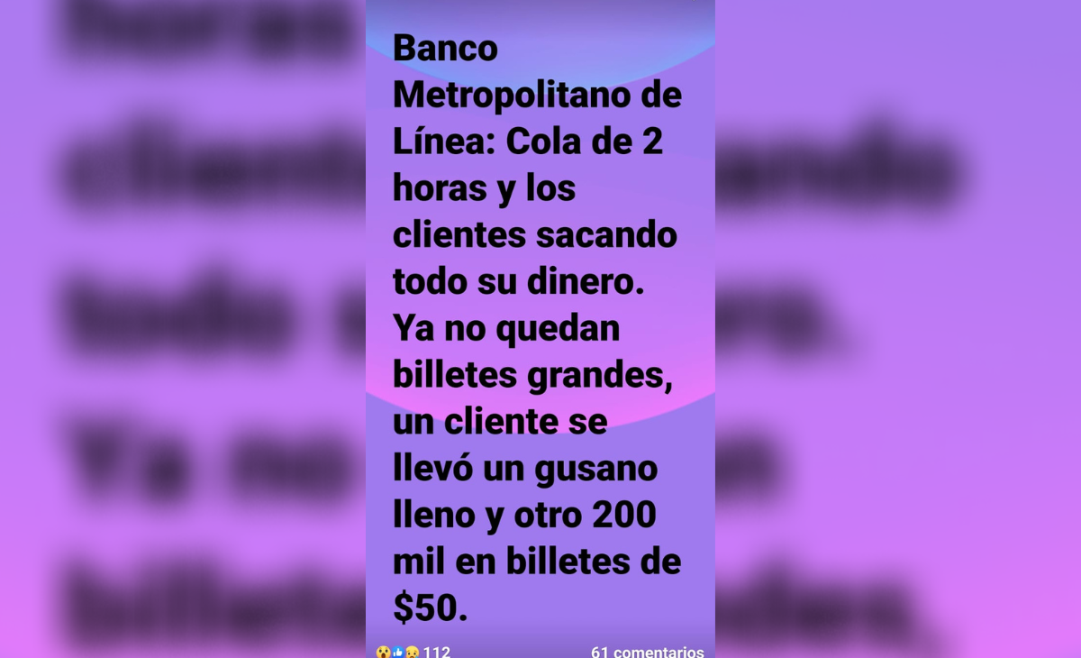 Cubanos sacan todo su dinero del Banco Metropolitano, las colas superan las dos horas