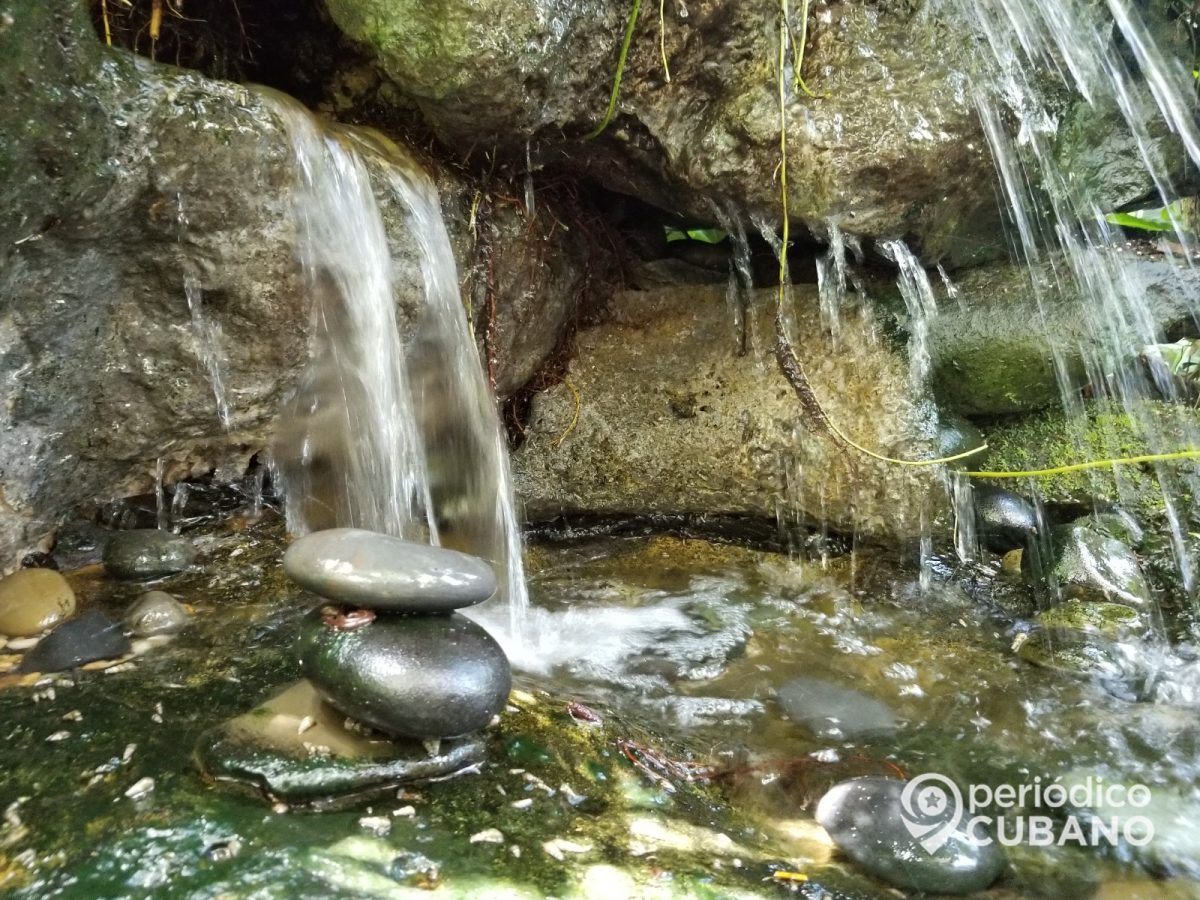 Río con piedras en el agua