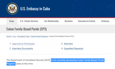 ¿EEUU cancela el Programa Cubano de Reunificación Familiar (CRFP)