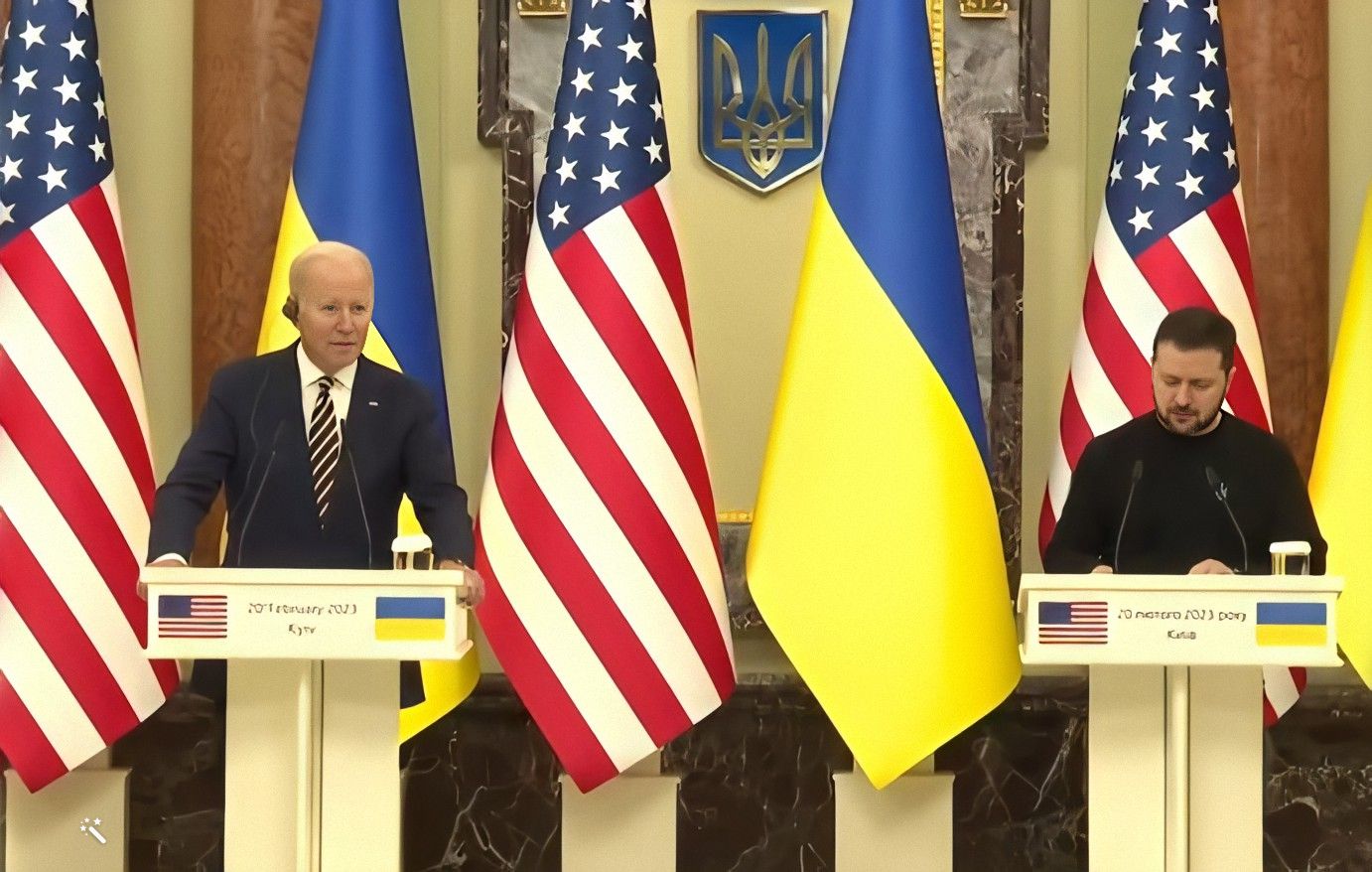 Cómo fue el peligroso viaje de Biden a Ucrania en medio de la invasión rusa (2)