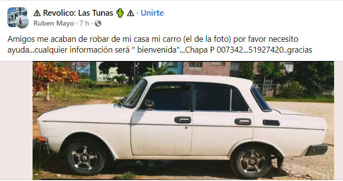 Cubano propietario de auto Moskvitch denuncia su robo en Las Tunas