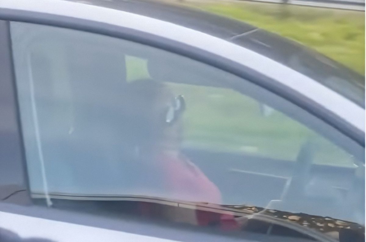 Mujer dormida en un Tesla