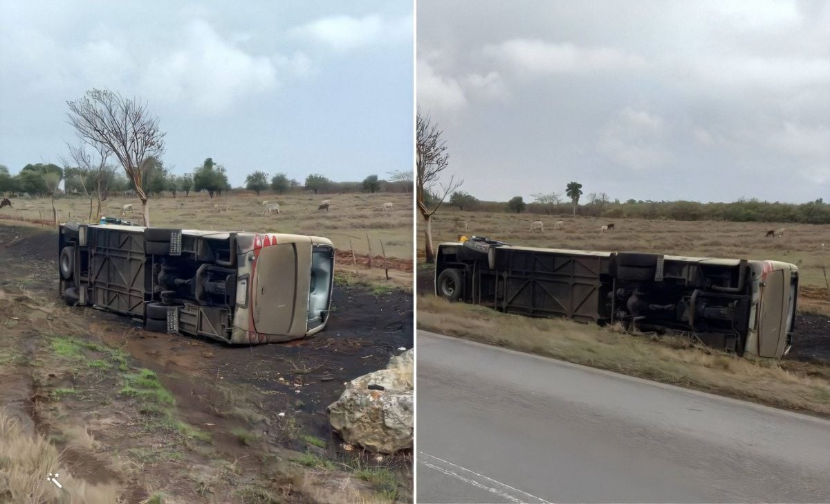 Accidente de tránsito de una guagua escolar en Ciego de Ávila