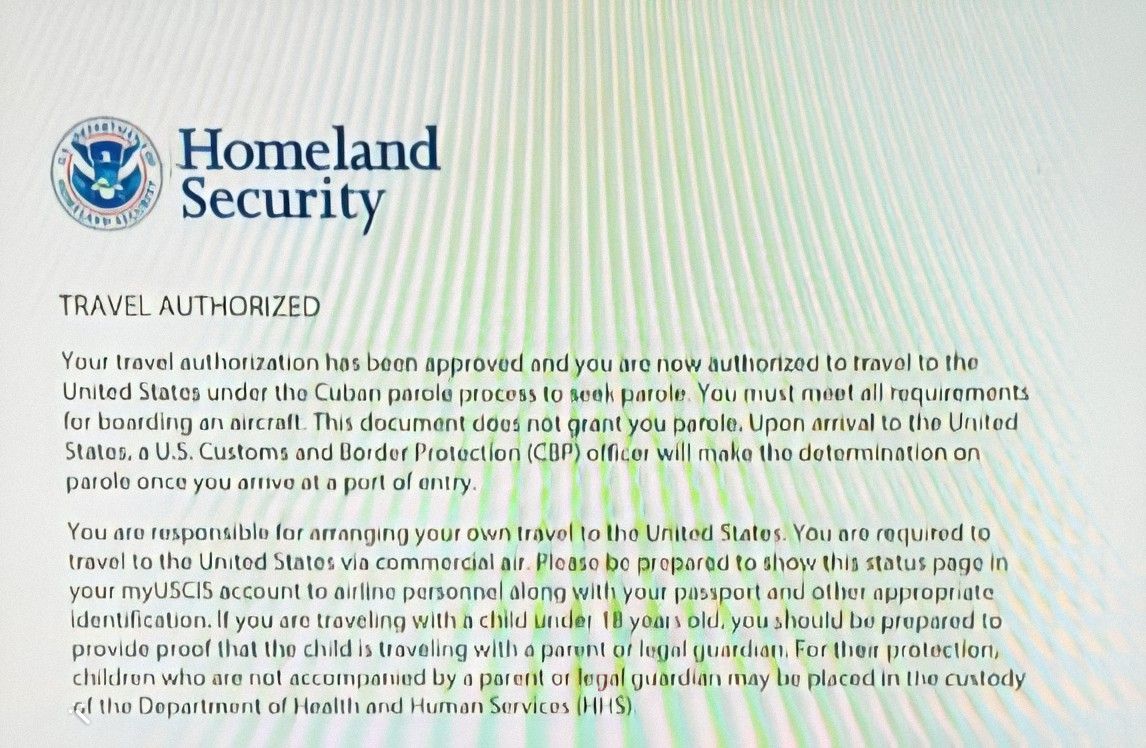 Cubana de Ciego de Ávila consigue la visa del parole humanitario tras aplicar en enero