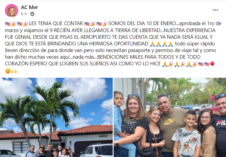Cubana que aplicó al parole llega a EEUU dos meses después y ofrece importante consejo