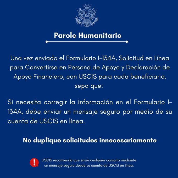Embajada de EEUU en Cuba recomiendo no cometer este error en la aplicación del parole humanitario