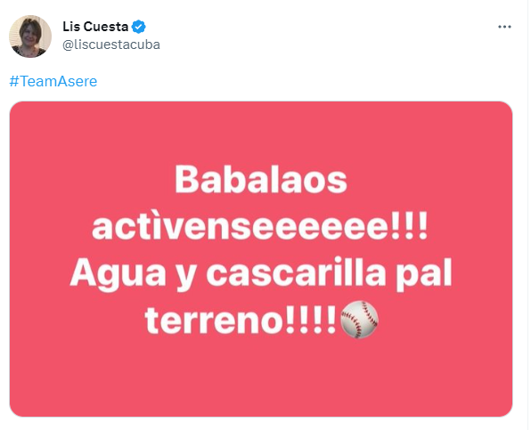 Lis Cuesta invoca a los babalawo con “agua y cascarilla” ante el juego de Cuba y Australia