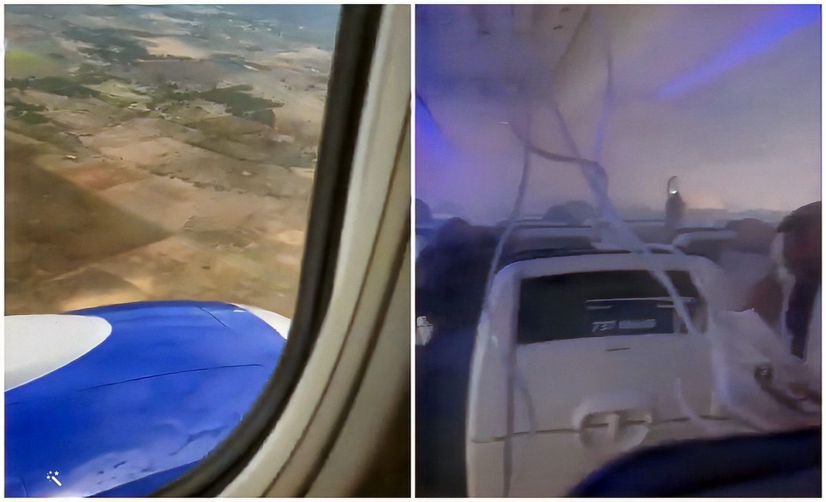 Revelan aterradoras imágenes desde el interior del avión Southwest que aterrizó de emergencia en La Habana