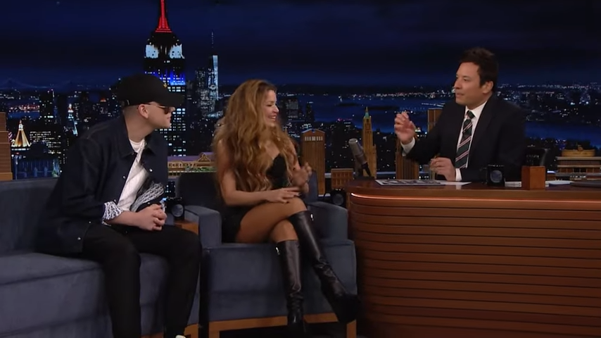 Shakira y Bizarrap -Captura de pantalla-The Tonight Show Starring Jimmy Fallon-YouTube