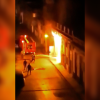 Voraz incendio en la madruga afecta a una vivienda de dos pisos en Centro Habana