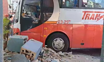 Accidente de tránsito de una guagua en La Habana