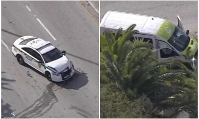 Accidente entre una patrulla y un vehículo particular en Hialeah Gardens (2)