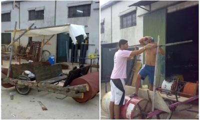 Cubanos recrean el troncomóvil de los Picapiedra_ La solución antes la crisis de combustible