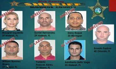 Vecinos de Hialeah detenidos en Monroe por presunto fraude de cheques en los cayos