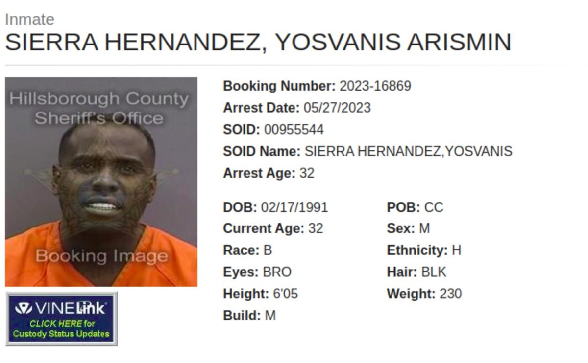 Yosvanis Arismin Sierra-arresto 27 de marzo