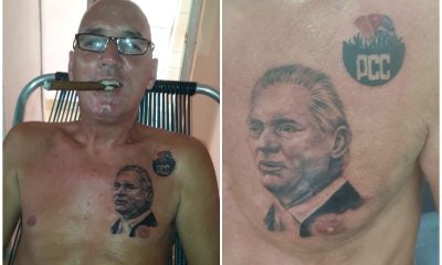 Cubano se tatúa el rostro de Díaz Canel